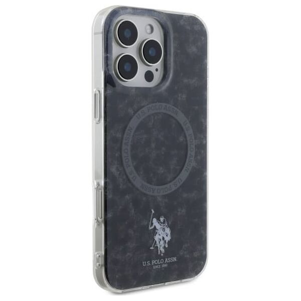 U.S. Polo Assn US Polo USHMP16XHOCLDPK iPhone 16 Pro Max 6.9" czarny/black IML Ring MagSafe