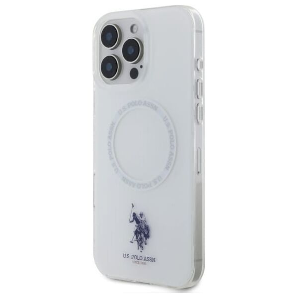 U.S. Polo Assn US Polo USHMP16XHOCLDPW iPhone 16 Pro Max 6.9" biały/white IML Ring MagSafe