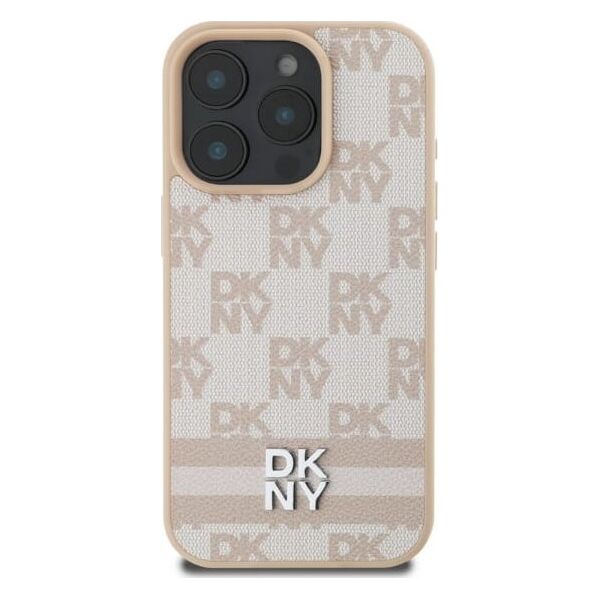DKNY DKNY DKHCP16LPCPTSSP iPhone 16 Pro 6.3" różowy/pink hardcase Checkered Pattern & Printed Stripes