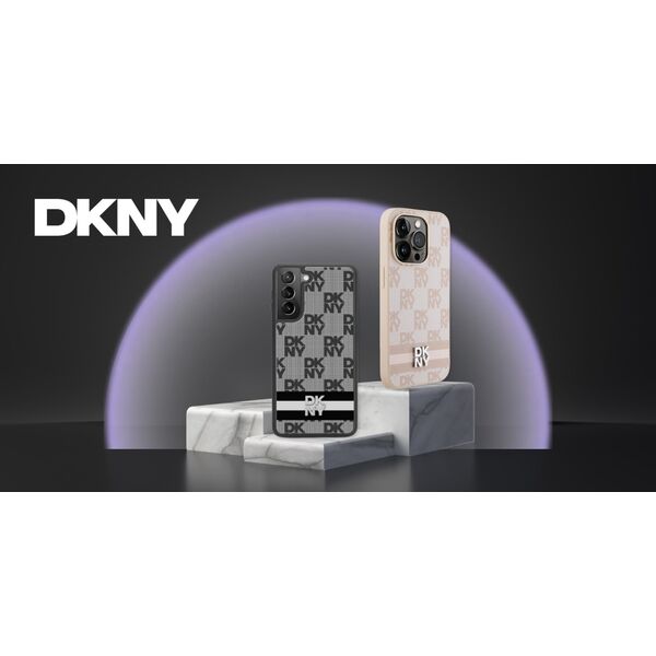 DKNY DKNY DKHCP16LPCPTSSP iPhone 16 Pro 6.3" różowy/pink hardcase Checkered Pattern & Printed Stripes