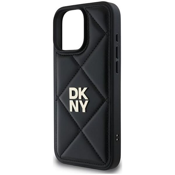 DKNY DKNY DKHCP16LPQDSLK iPhone 16 Pro 6.3" czarny/black Quilted Stack Logo