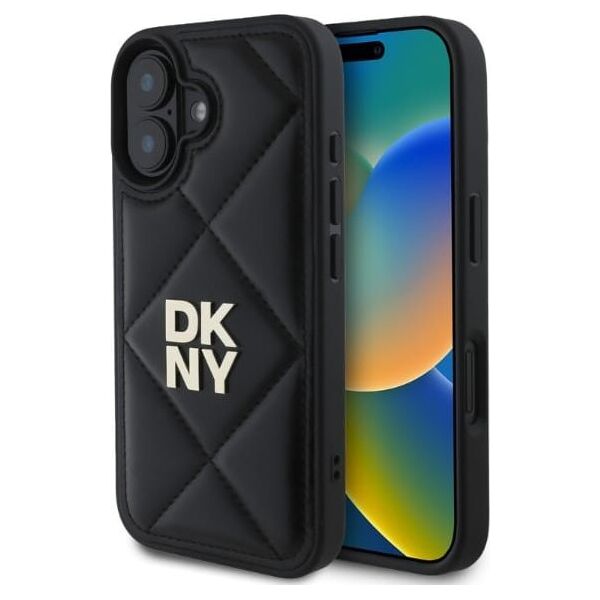 DKNY DKNY DKHCP16LPQDSLK iPhone 16 Pro 6.3" czarny/black Quilted Stack Logo
