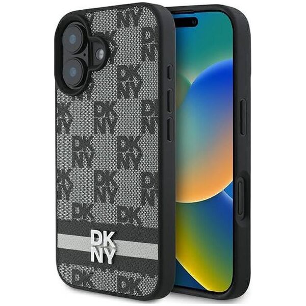 DKNY DKNY DKHCP16SPCPTSSK iPhone 16 6.1" 6.1" czarny/black hardcase Checkered Pattern & Printed Stripes