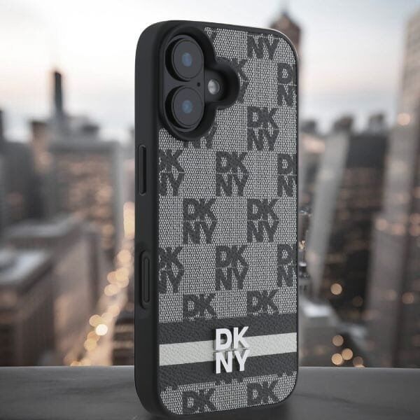 DKNY DKNY DKHCP16SPCPTSSK iPhone 16 6.1" 6.1" czarny/black hardcase Checkered Pattern & Printed Stripes