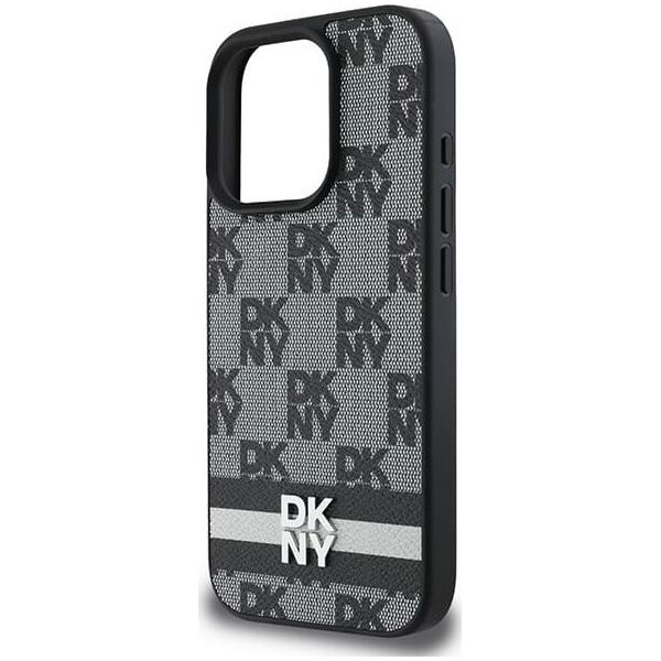 DKNY DKNY DKHCP16LPCPTSSK iPhone 16 Pro 6.3"  czarny/black hardcase Checkered Pattern & Printed Stripes