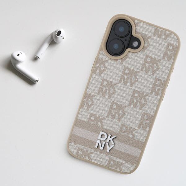 DKNY DKNY DKHCP16SPCPTSSP iPhone 16 6.1" różowy/pink hardcase Checkered Pattern & Printed Stripes