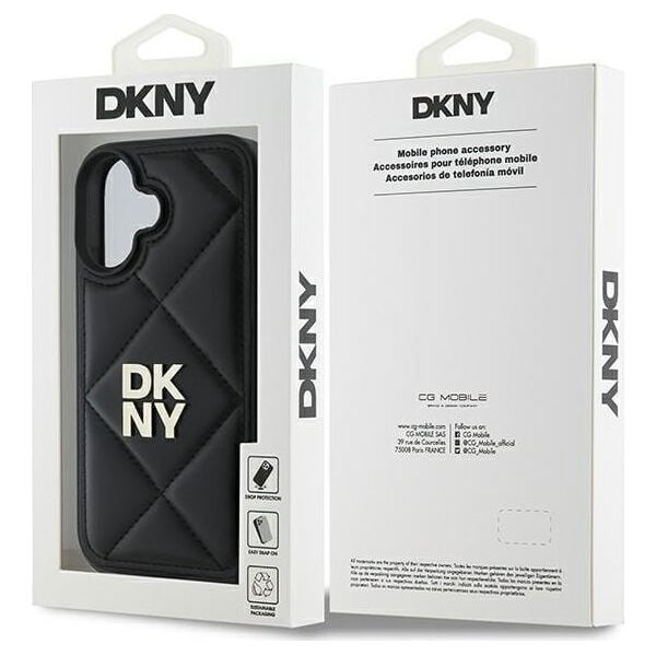 DKNY DKNY DKHCP16SPQDSLK iPhone 16 6.1" czarny/black Quilted Stack Logo