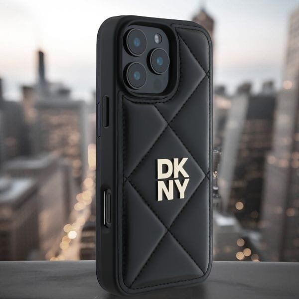 DKNY DKNY DKHCP16XPQDSLK iPhone 16 Pro Max 6.9" czarny/black Quilted Stack Logo