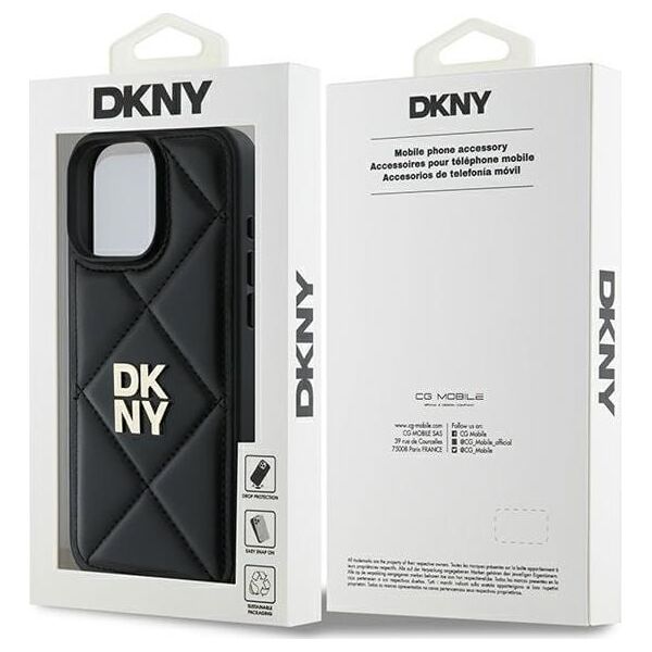 DKNY DKNY DKHCP16XPQDSLK iPhone 16 Pro Max 6.9" czarny/black Quilted Stack Logo