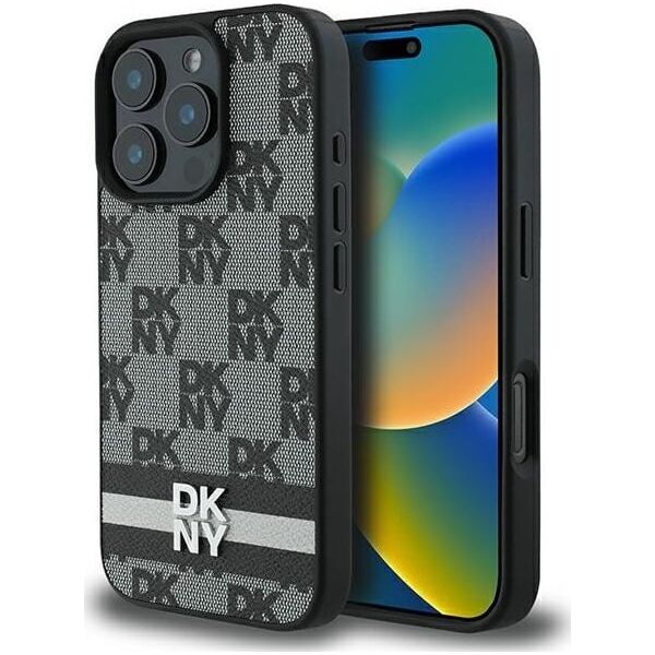 DKNY DKNY DKHCP16XPCPTSSK iPhone 16 Pro Max 6,9" czarny/black hardcase Checkered Pattern & Printed Stripes
