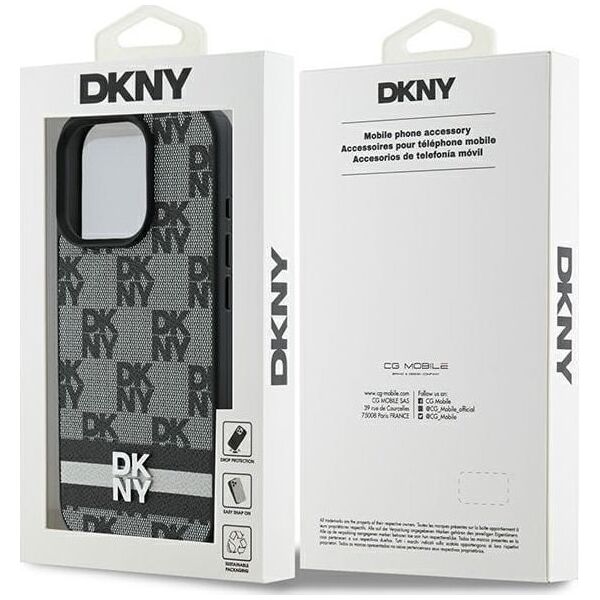 DKNY DKNY DKHCP16XPCPTSSK iPhone 16 Pro Max 6,9" czarny/black hardcase Checkered Pattern & Printed Stripes