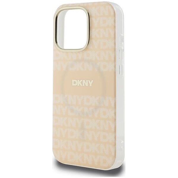 DKNY DKNY DKHMP16LHRHSEP iPhone 16 Pro 6.3" różowy/pink hardcase Repeat texture patern & Stripe MagSafe
