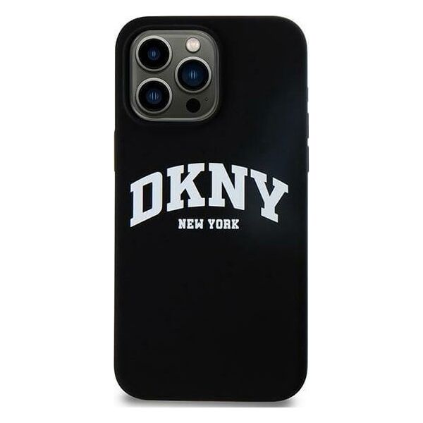 DKNY DKNY DKHMP16LSNYACH iPhone 16 Pro 6.3" czarny/black hardcase Silicone White Printed Logo MagSafe