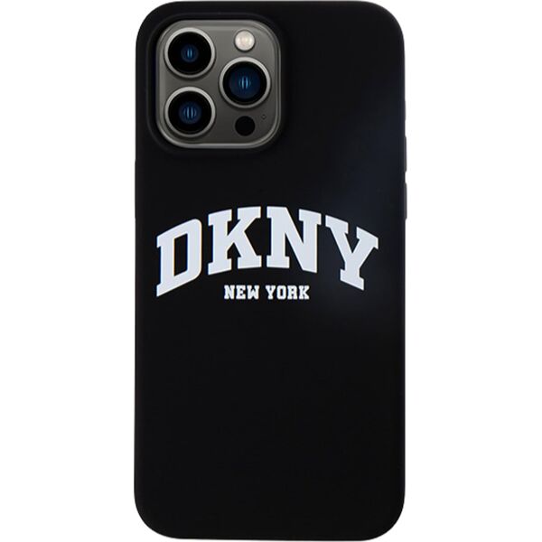 DKNY DKNY DKHMP16LSNYACH iPhone 16 Pro 6.3" czarny/black hardcase Silicone White Printed Logo MagSafe