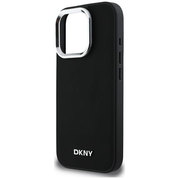 DKNY DKNY DKHMP16LPSCMCLK iPhone 16 Pro 6.3" czarny/black hardcase Plain Silver Logo MagSafe