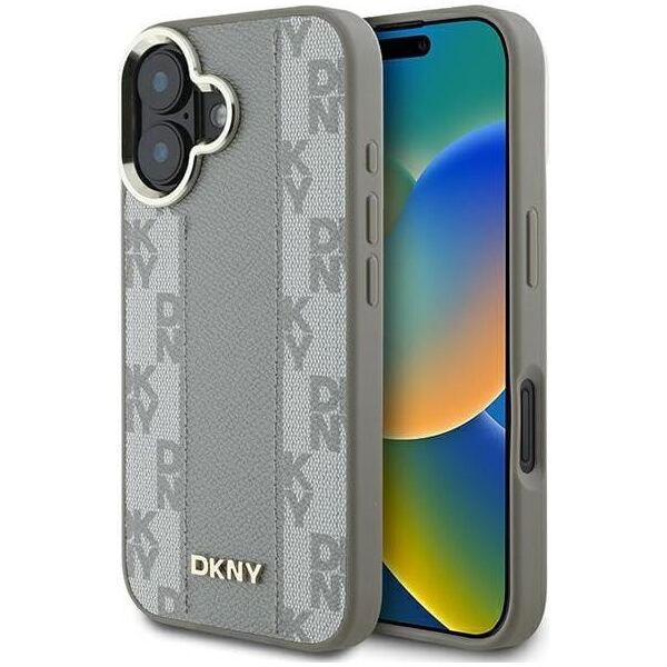 DKNY DKNY DKHMP16SPCPVSLE iPhone 16 6.1" beżowy/beige hardcase Checkered Pattern Magsafe