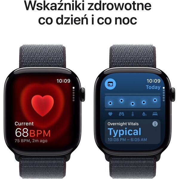 Smartwatch Apple Watch 10 GPS + Cellular 46mm Jet Black Alu Sport Loop Granatowy  (MWY53ET/A)