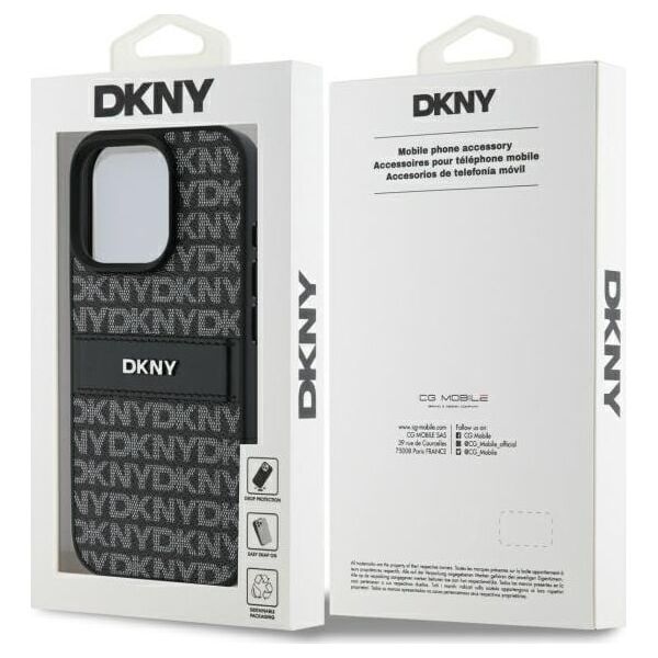 DKNY DKNY DKHCP16XPRTHSLK iPhone 16 Pro Max    6.9" czarny/black hardcase Texture Pattern Tonal Stripe