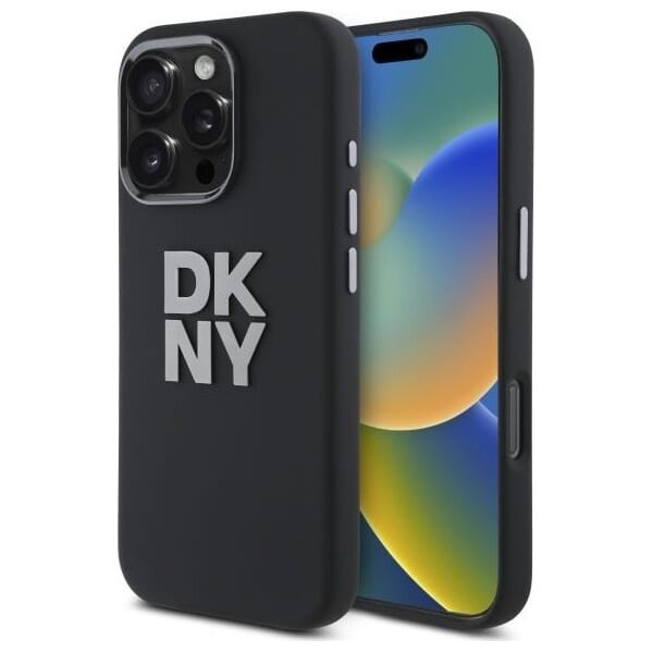 DKNY DKNY DKHCP16XSMCBSK iPhone 16 Pro Max     6.9" czarny/black hardcase Liquid Silicone Metal Logo