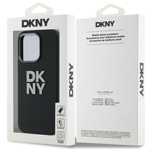 DKNY DKNY DKHCP16XSMCBSK iPhone 16 Pro Max     6.9" czarny/black hardcase Liquid Silicone Metal Logo