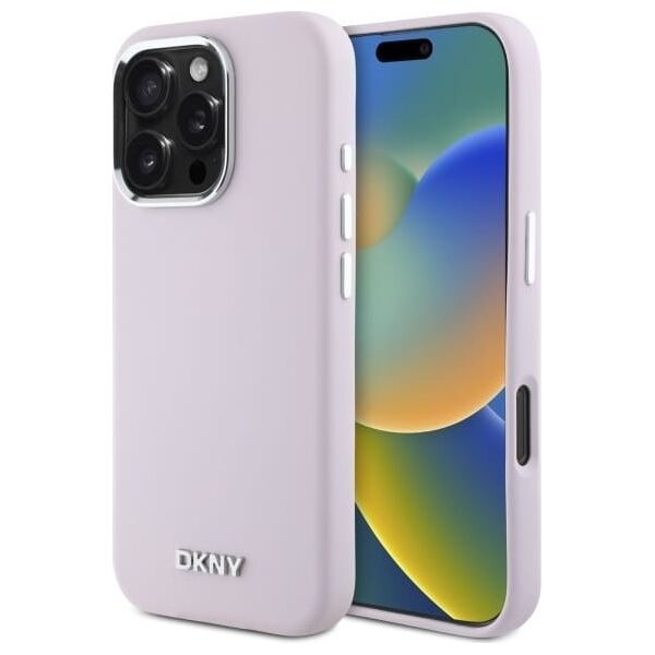 DKNY DKNY DKHMP16LSMCHLP iPhone 16 Pro 6.3"    różowy/pink hardcase Liquid Silicone Small Metal Logo MagSafe
