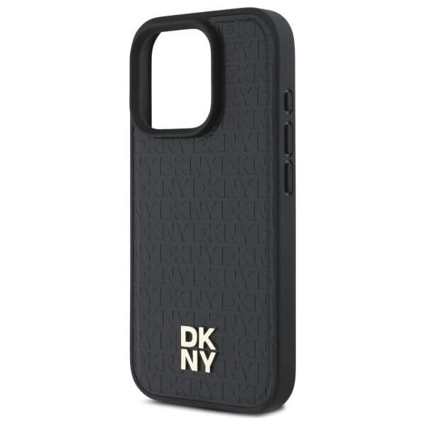 DKNY DKNY DKHMP16LPSHRPSK iPhone 16 Pro 6.3"   hardcase czarny/black Repeat Pattern Stack Logo MagSafe