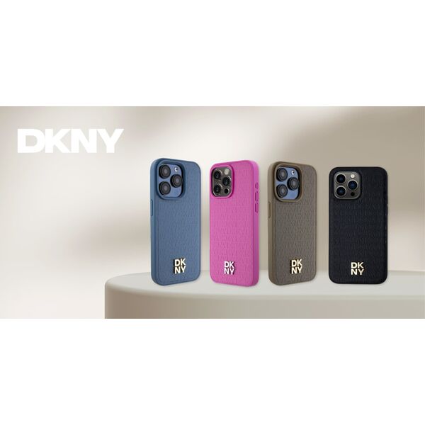 DKNY DKNY DKHMP16LPSHRPSK iPhone 16 Pro 6.3"   hardcase czarny/black Repeat Pattern Stack Logo MagSafe