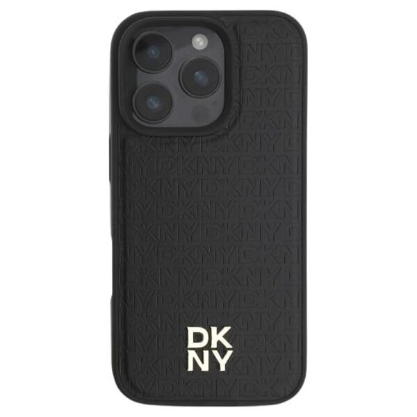 DKNY DKNY DKHMP16LPSHRPSK iPhone 16 Pro 6.3"   hardcase czarny/black Repeat Pattern Stack Logo MagSafe