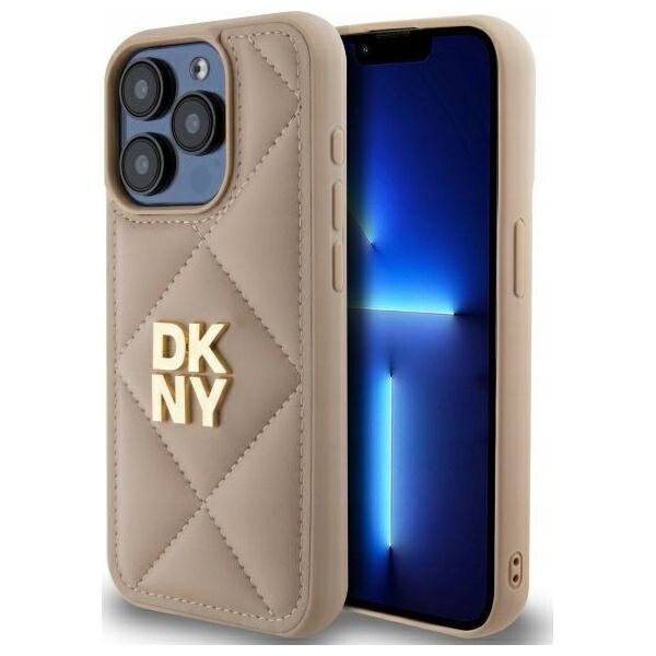 DKNY DKNY DKHCP15LPQDSLE iPhone 15 Pro 6.1" beige/beige Quilted Stack Logo