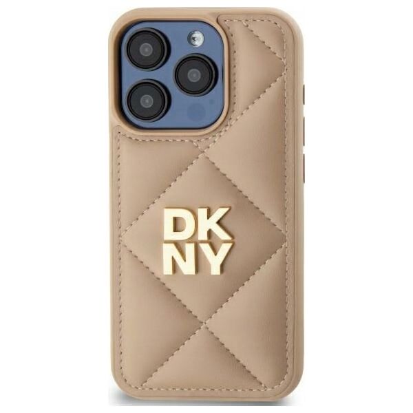 DKNY DKNY DKHCP15SPQDSLE iPhone 15 6.1" beige/beige Quilted Stack Logo