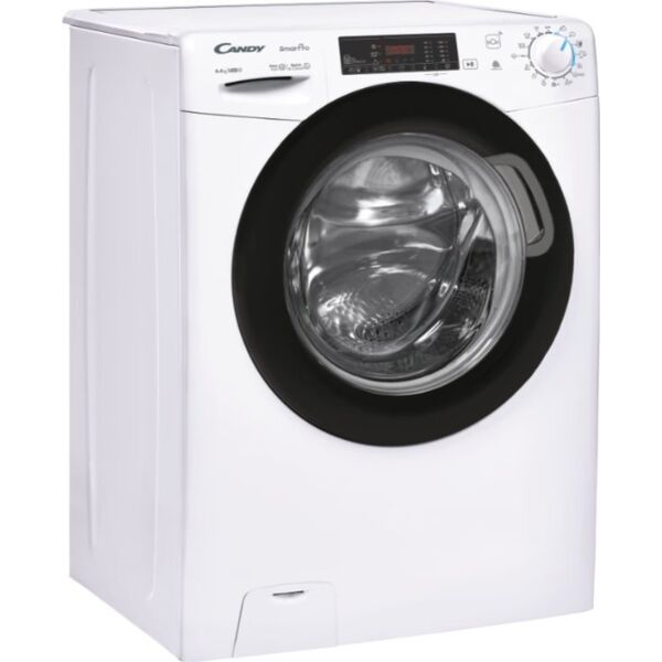 Pralko-suszarka Candy Candy Washing Machine with Dryer | CSHW4645TWB3/1-S | Energy efficiency class C/E | Front loading | Washing capacity 6 kg | 1400 RPM | Depth 45 cm | Width 60 cm | Display | Digit | Drying system | Drying capacity 4 kg | Steam functio