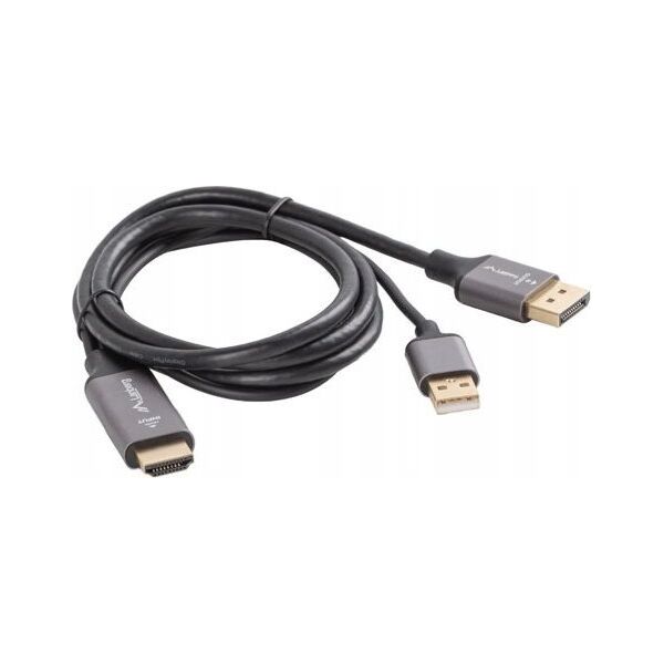 Lanberg Kabel adapter Lanberg HDMI (M) -> Displayport (M) 1,8M 4K czarny