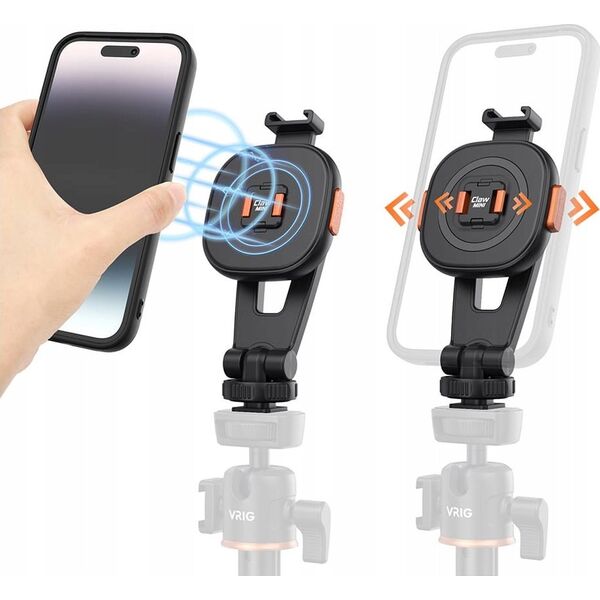VRIG Uchwyt Na Gwint 1/4"" + 2x Stopka Iso Do Telefonu Claw Mini / Vrig / Mg-03l