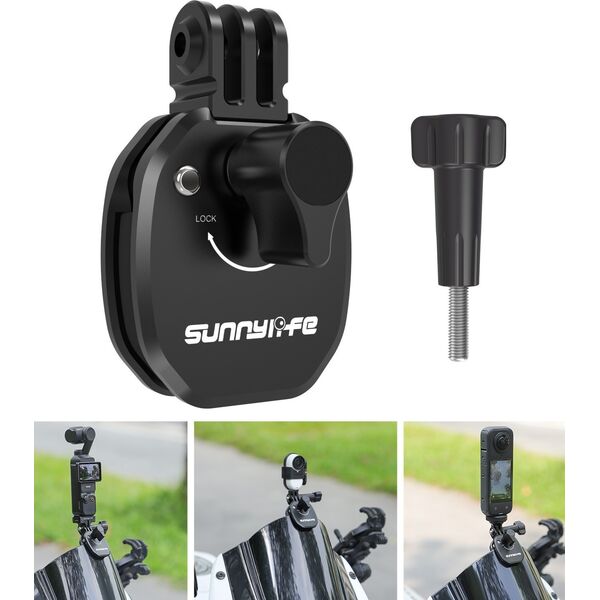 SunnyLife Uchwyt Mocowanie Na Szybę Motor Motocykl Do Gopro Sjcam Xiaomi Dji Insta360 / Zj846-d