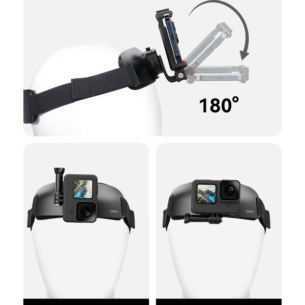 Ulanzi Head Mount Opaska Na Głowę Ulanzi Cm027 Do Gopro Sjcam Xiaomi Dji + Telefon / Cm027