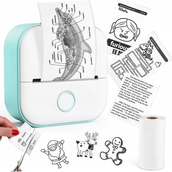 Drukarka etykiet Phomemo Phomemo T02 Drukarka Termiczna Bluetooth Do Zdjęć Naklejek Notatek Etykiet / Żółty