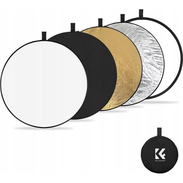 K+F Blenda Fotograficzna 5w1 Dyfuzor + Etui Plener Studio Okrągła 110cm 110 / K&f / Kf18.0003