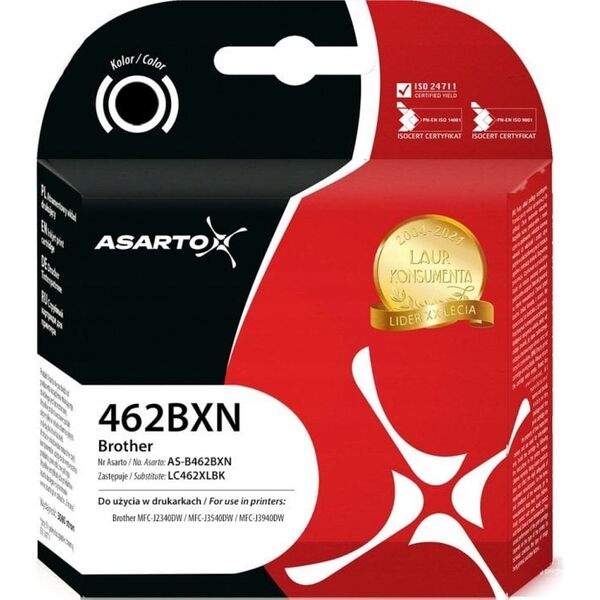Tusz Asarto Tusz Asarto do Brother 462BXN | LC462XLBK | 3000 str. | black