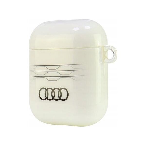 Audi Audi IML Geometric Pattern AirPods        1/2,cover biały/white AU-IMLAP-A6/D3-WE