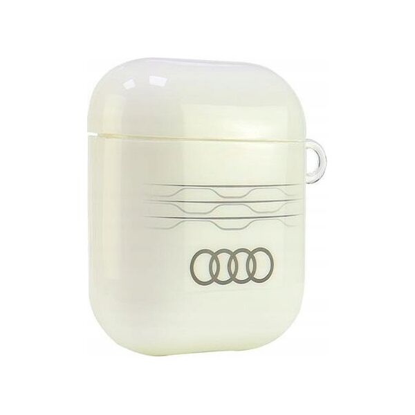 Audi Audi IML Geometric Pattern AirPods        1/2,cover biały/white AU-IMLAP-A6/D3-WE