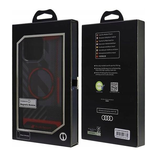 Audi Audi IML Sport MagSafe iPhone 16 Pro Max 6.9" czarny/black hardcase AUS-IMLMIP16PM-RSQ/D2-BK