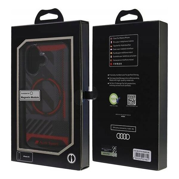 Audi Audi IML Sport MagSafe iPhone 16 6.1" czarny/black hardcase AUS-IMLMIP16-RSQ/D2-BK