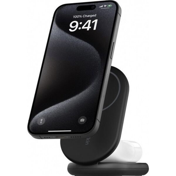 Ładowarka Belkin Belkin BOOST Charge magneti. 15W 2in1 +output/USB-C bl.WIZ028vfBK