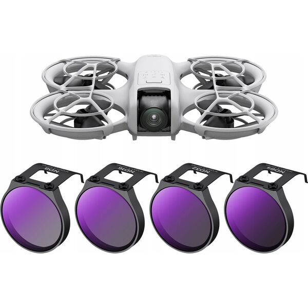 Kf Zestaw Filtrów Szarych ND 4w1 Filtr ND8 ND16 ND32 ND64 do Drona DJI NEO K&F / SKU.2329