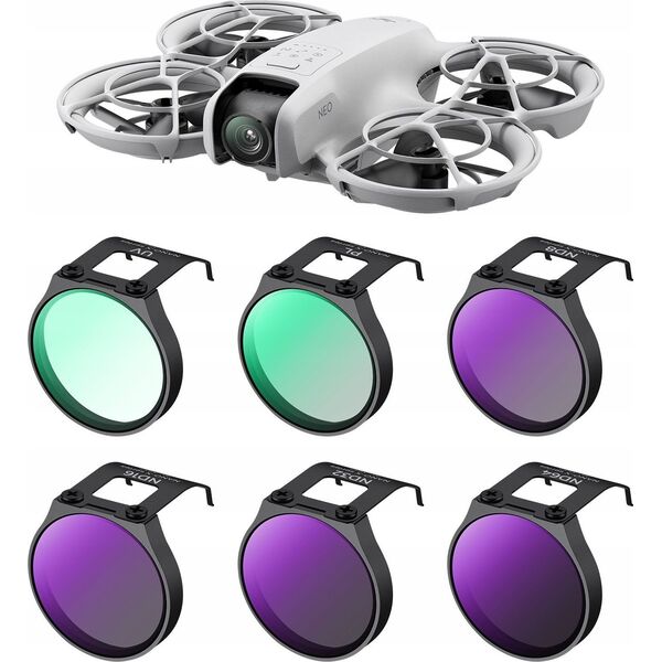 Kf Zestaw Filtrów 6w1 Filtr Polaryzacyjny PL UV ND8 ND16 ND32 ND64 do DJI NEO / SKU.2332