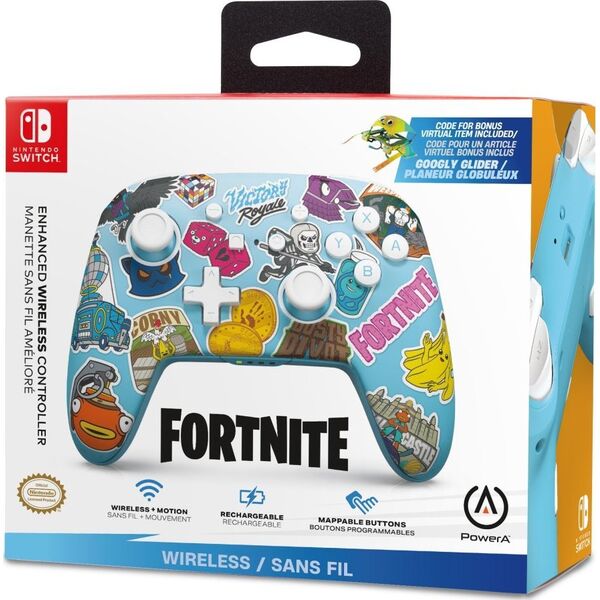 Pad PowerA PowerA SWITCH Pad bezprzewodowy Enhanced Fortnite Sticker Mania