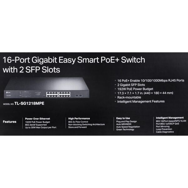 Switch TP-Link TL-SG1218MPE v1