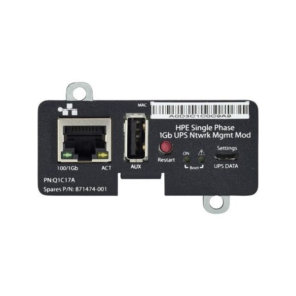 HP HPE Single Phase 1Gb UPS with Network Management Module