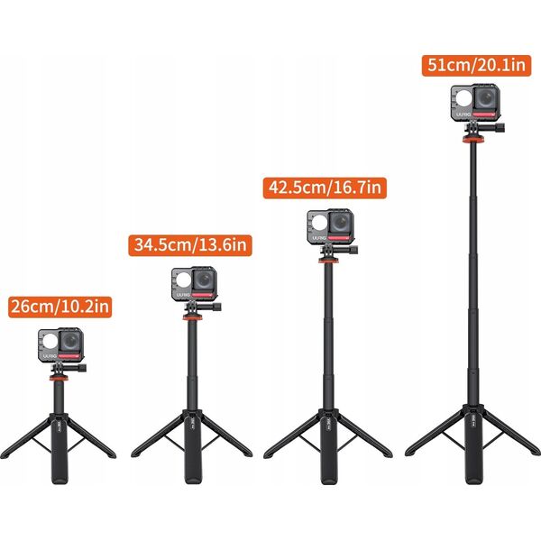 Statyw VRIG Statyw Monopod Grip Do Kamery Gopro Sjcam Xiaomi Dji Insta360 / 51cm Vrig / Tp-08 / A0040