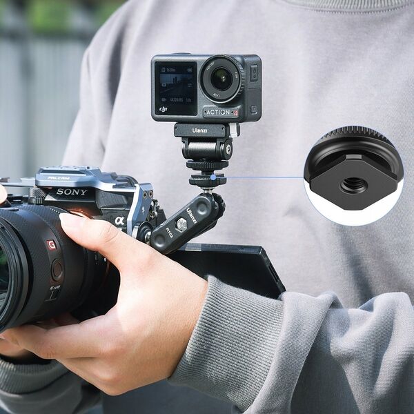 Ulanzi Adapter Uchwyt Mocowanie Głowica Na 1/4 Stopka Iso Do Dji Action 3 / 4 Ulanzi / Ca22